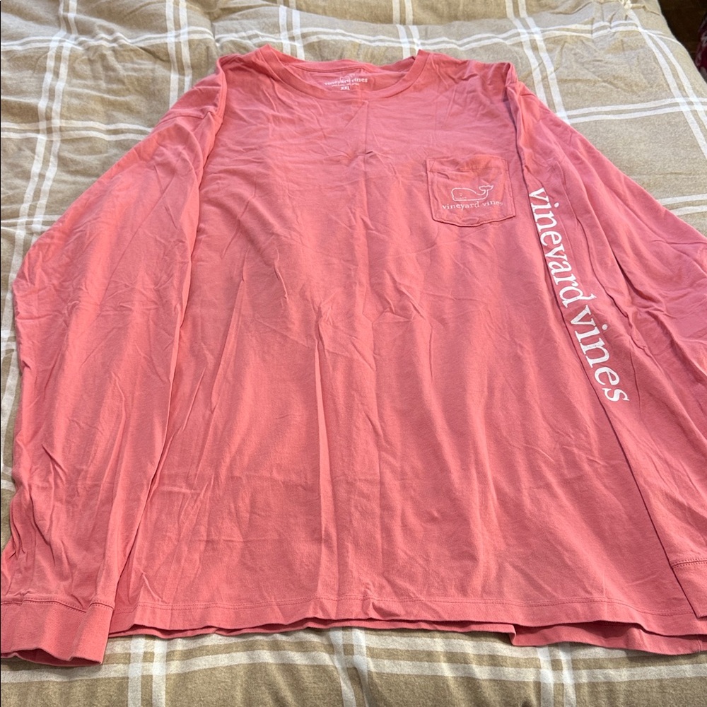 Vineyard Vines Coral Long Sleeve Tee